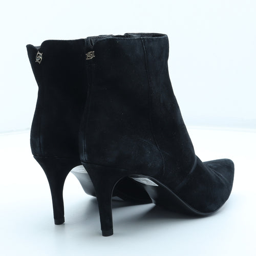Dune Womens Black Leather Bootie Boot UK