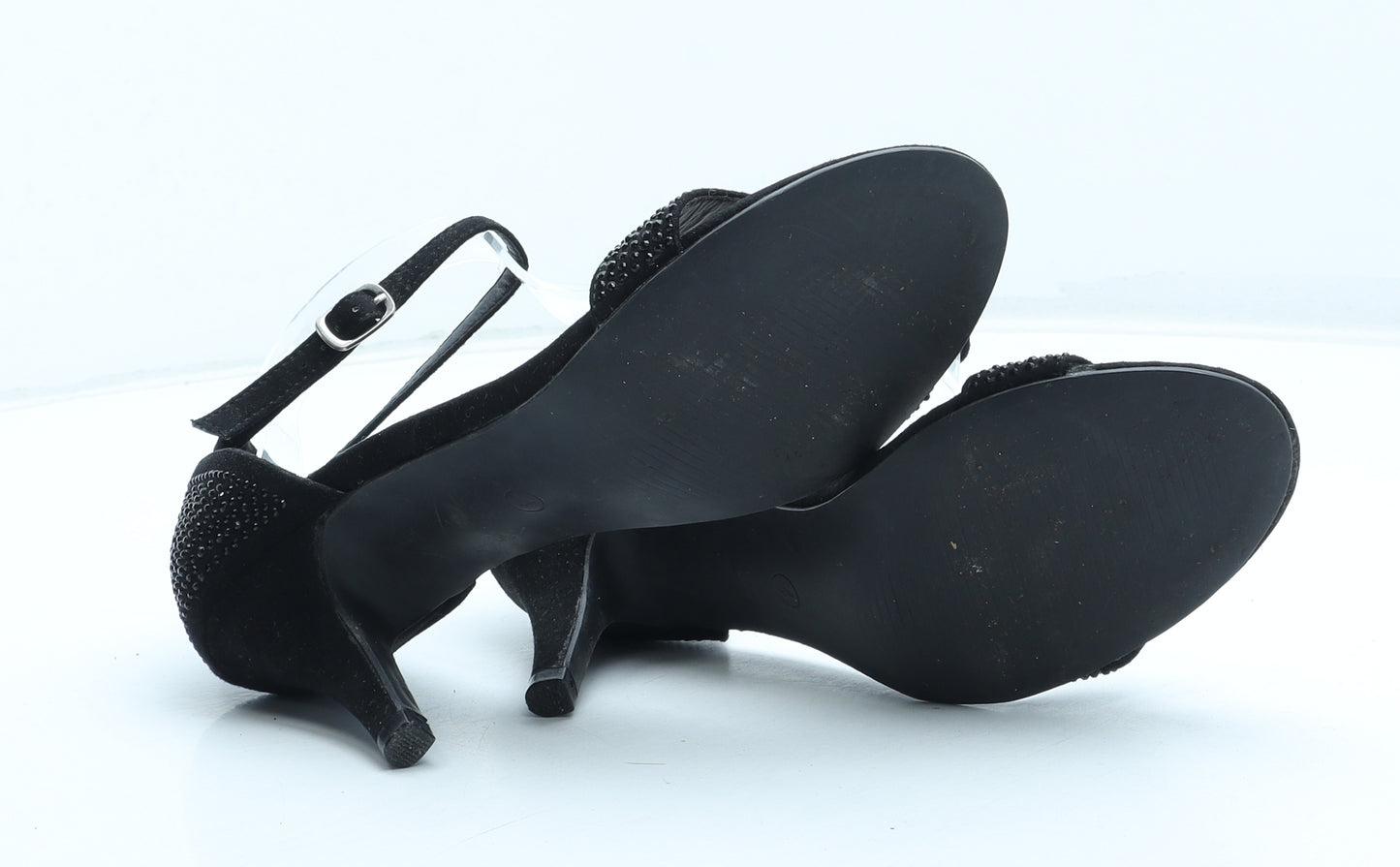 George Womens Black Polyester Strappy Heel UK