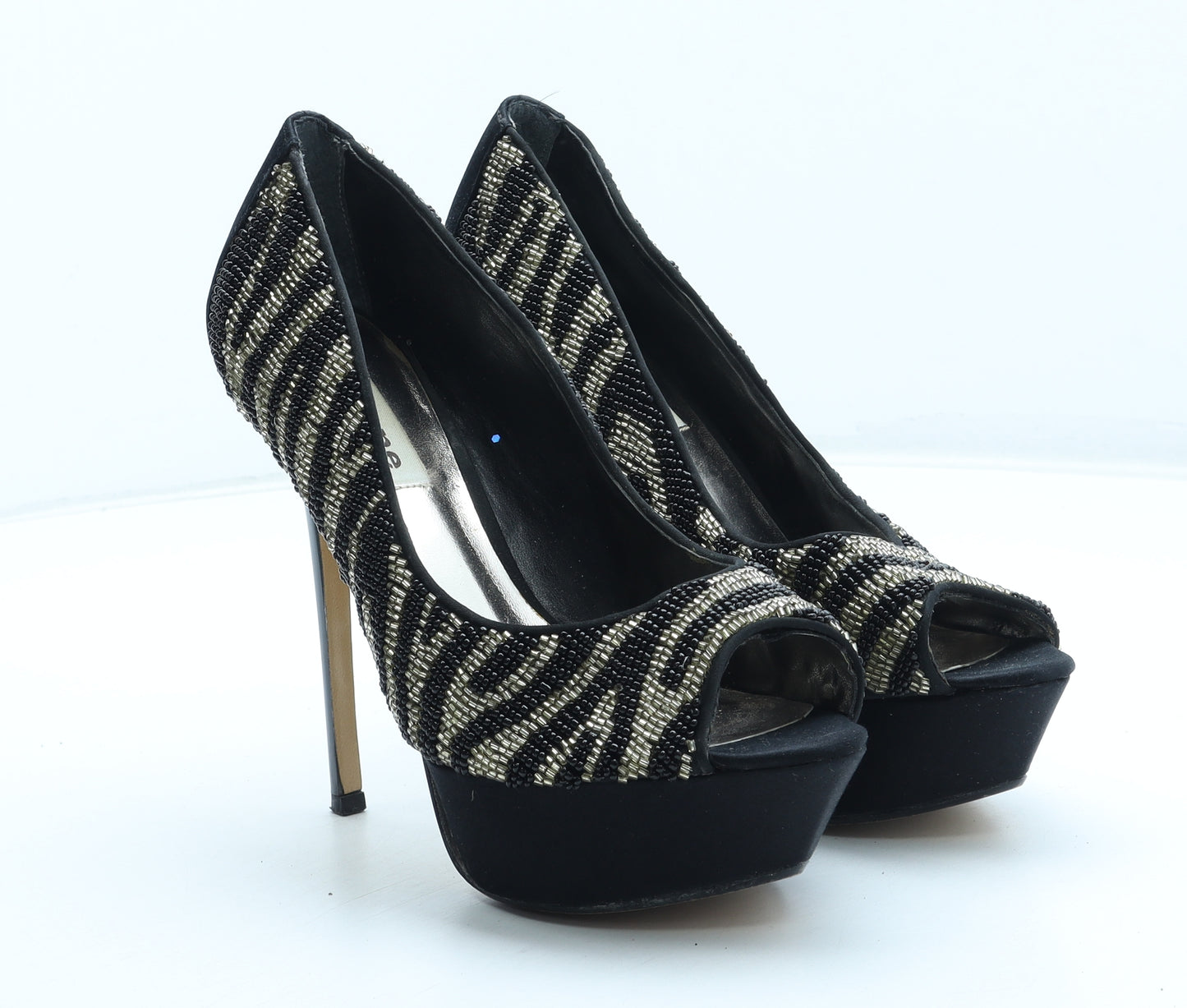 Dune Womens Multicoloured Geometric Synthetic Platform Heel UK - Estimated UK Size 5