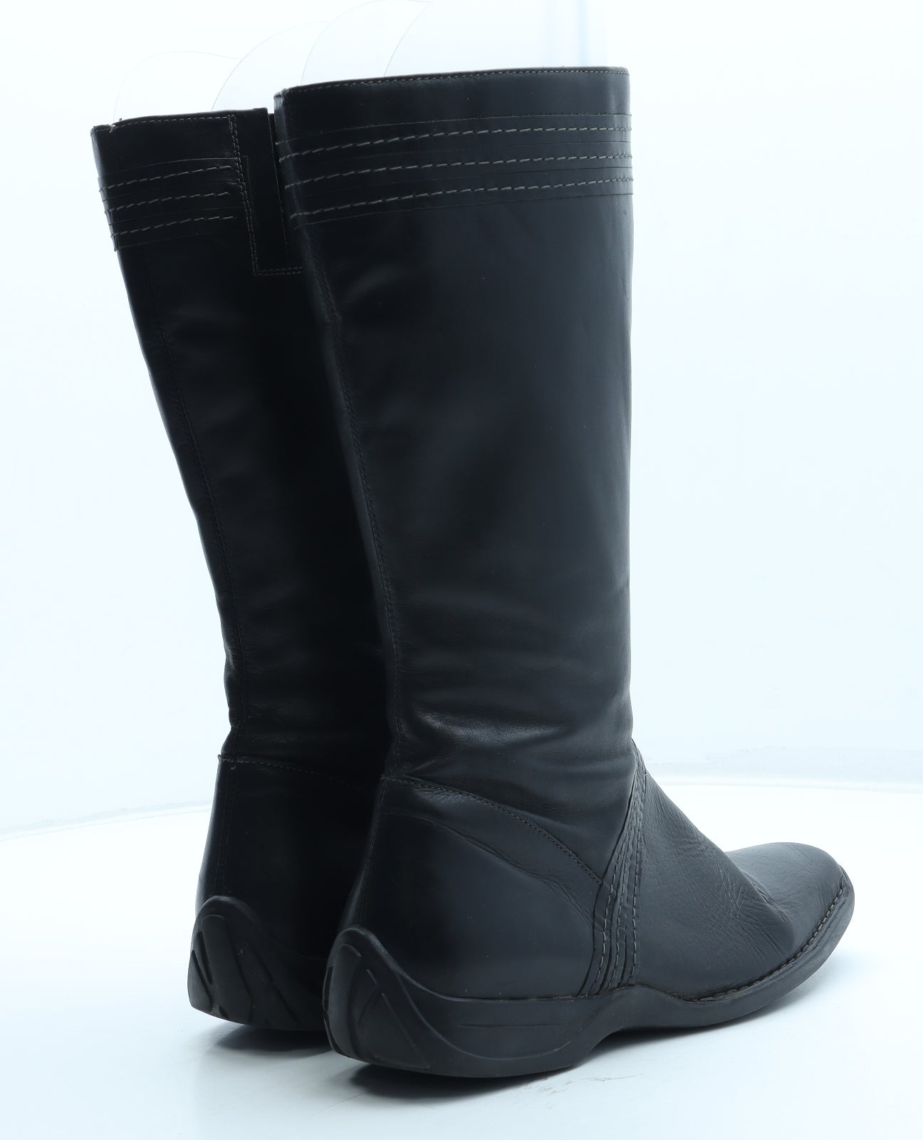 K by Clarks Womens Black Leather Bootie Boot UK