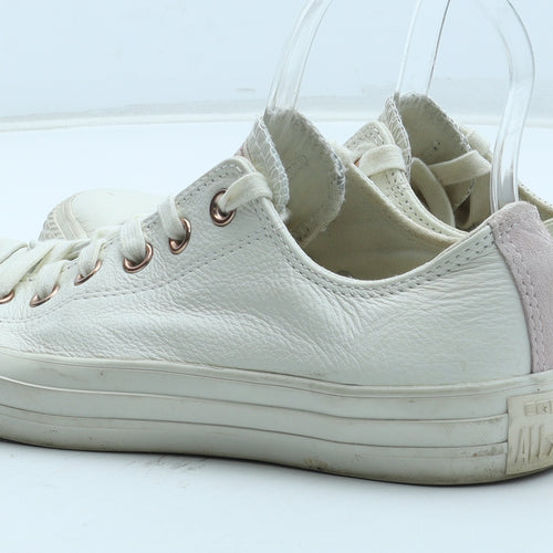 Converse Womens Ivory Leather Trainer UK - All Star