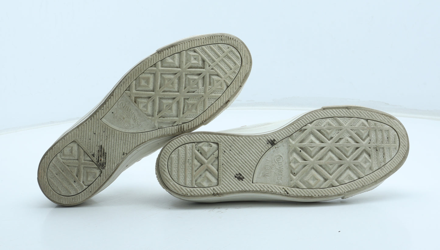 Converse Womens Ivory Leather Trainer UK - All Star