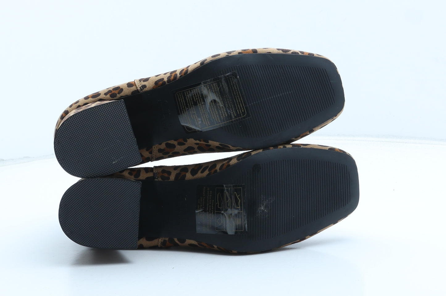 Primark Womens Beige Animal Print Synthetic Chelsea Boot UK - Leopard Pattern