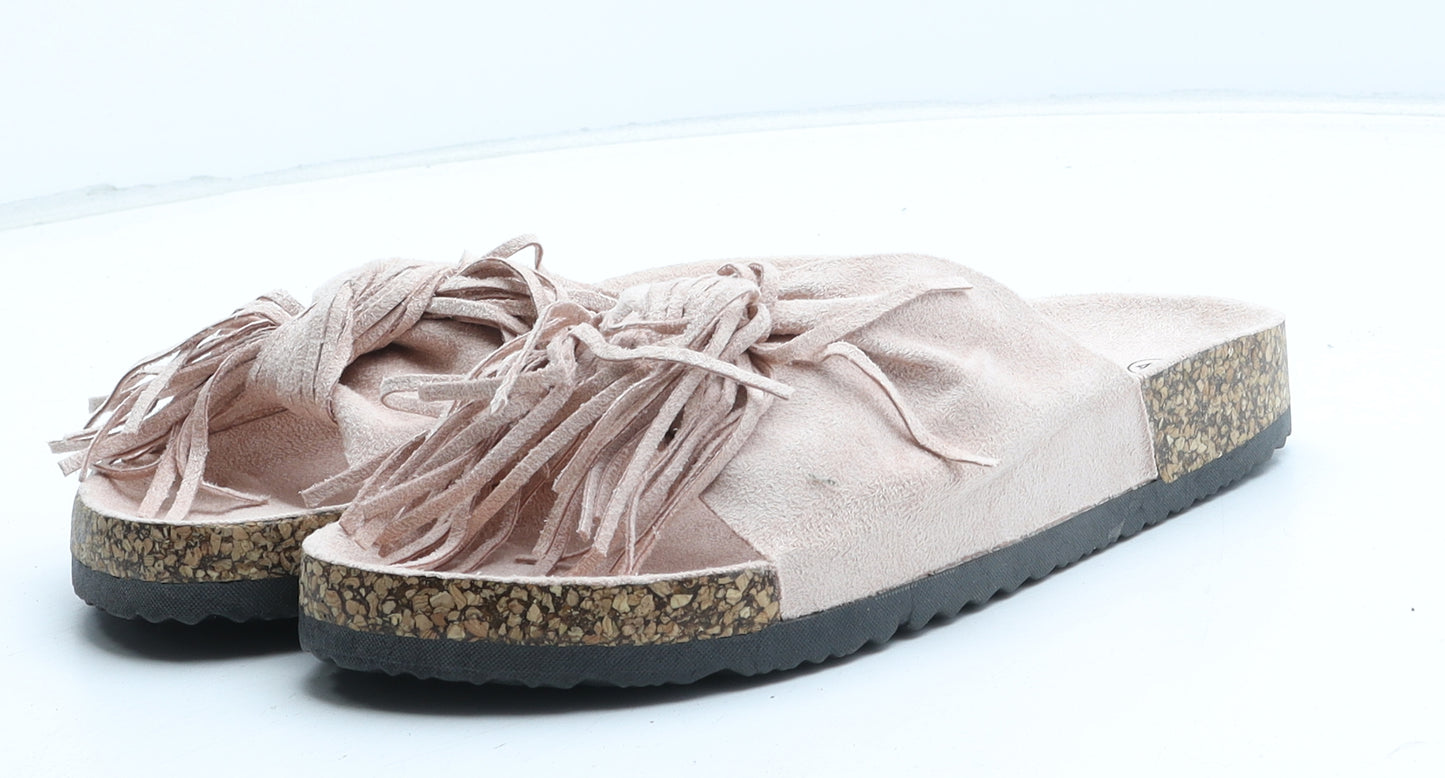 ML Shoes Womens Pink Synthetic Slip On Sandal UK