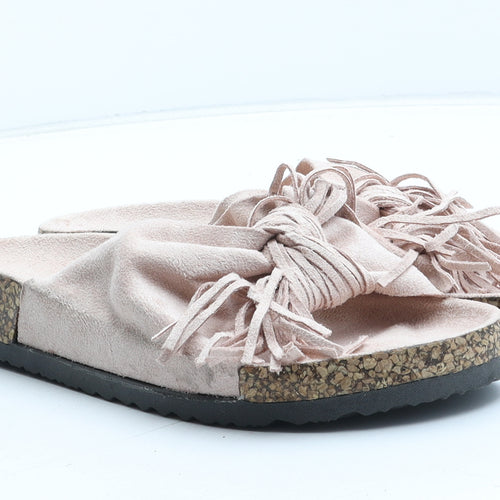 ML Shoes Womens Pink Synthetic Slip On Sandal UK