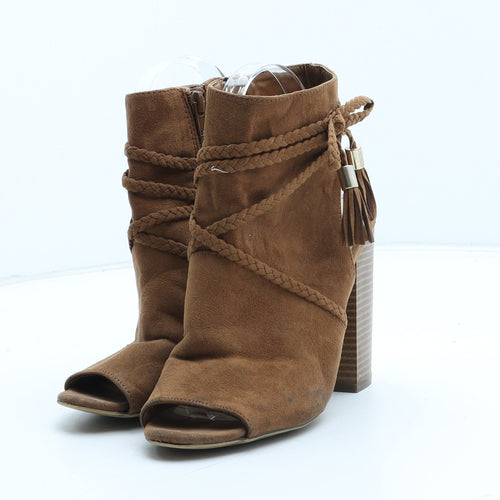 Atmosphere Womens Brown Synthetic Slingback Heel UK