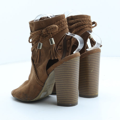 Atmosphere Womens Brown Synthetic Slingback Heel UK