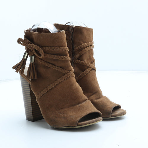 Atmosphere Womens Brown Synthetic Slingback Heel UK