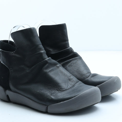 Clarks Womens Black Synthetic Bootie Boot UK
