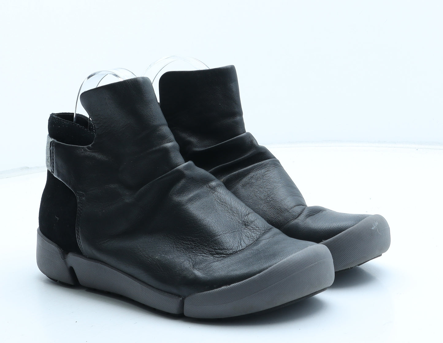 Clarks Womens Black Synthetic Bootie Boot UK