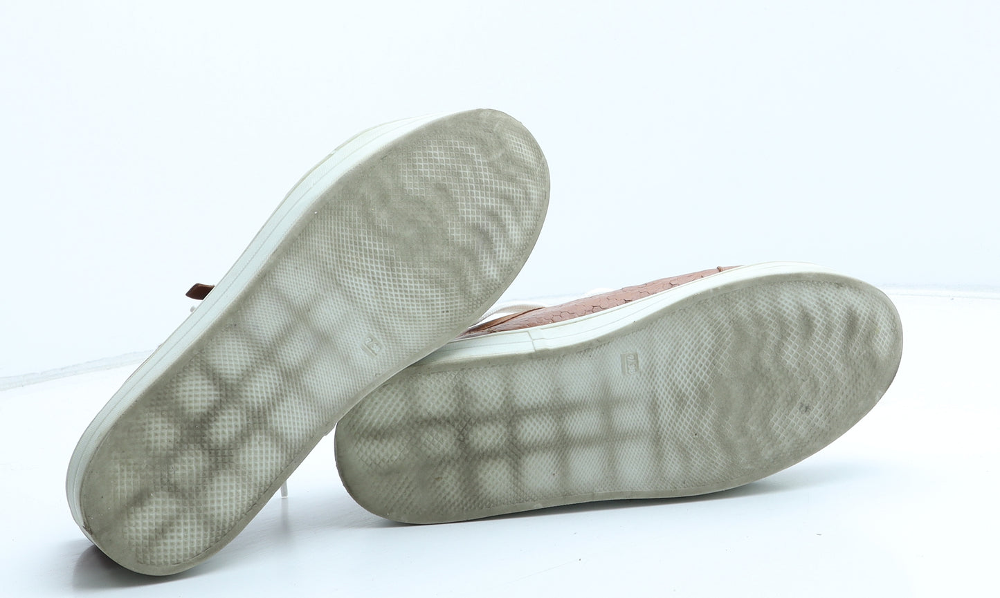 Moda in Pelle Womens Brown Geometric Synthetic Trainer UK