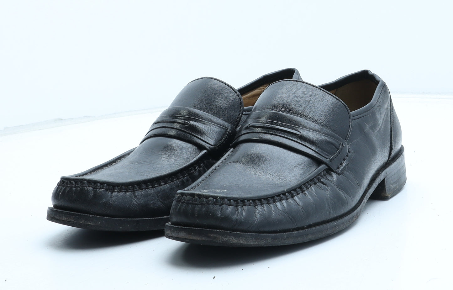 Clarks Mens Black Leather Slip On Casual UK 8