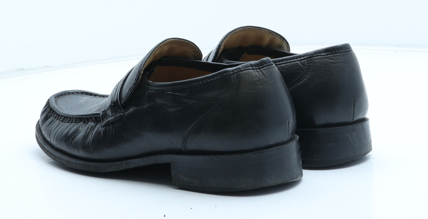 Clarks Mens Black Leather Slip On Casual UK 8