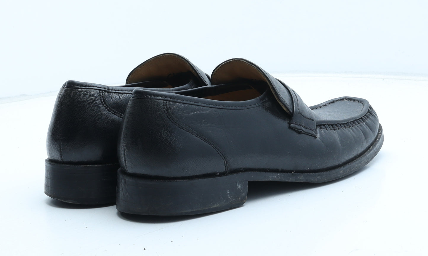 Clarks Mens Black Leather Slip On Casual UK 8