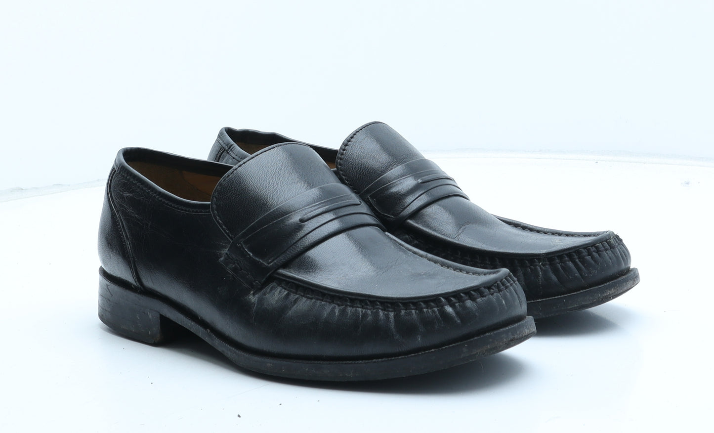Clarks Mens Black Leather Slip On Casual UK 8