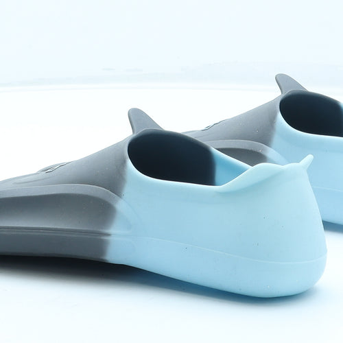 Speedo Boys Grey Colourblock Rubber Slip On Sandal UK 4 - Aqua Shoes Size 4-5