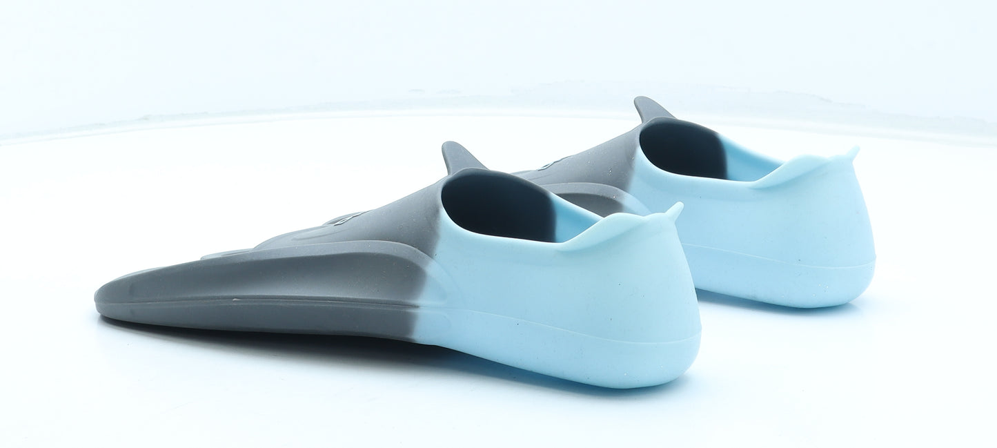 Speedo Boys Grey Colourblock Rubber Slip On Sandal UK 4 - Aqua Shoes Size 4-5