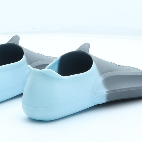 Speedo Boys Grey Colourblock Rubber Slip On Sandal UK 4 - Aqua Shoes Size 4-5