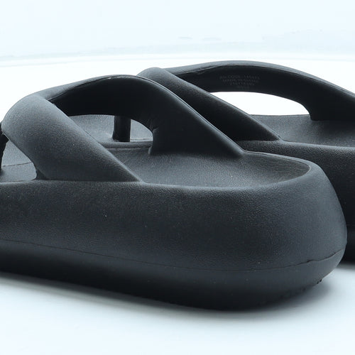 Primark Womens Black Rubber Thong Sandal UK - UK size 5-6