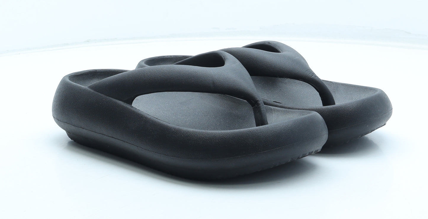 Primark Womens Black Rubber Thong Sandal UK - UK size 5-6