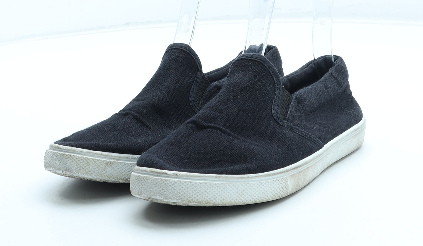 Primark Boys Black Polyester Slip On Casual UK 1