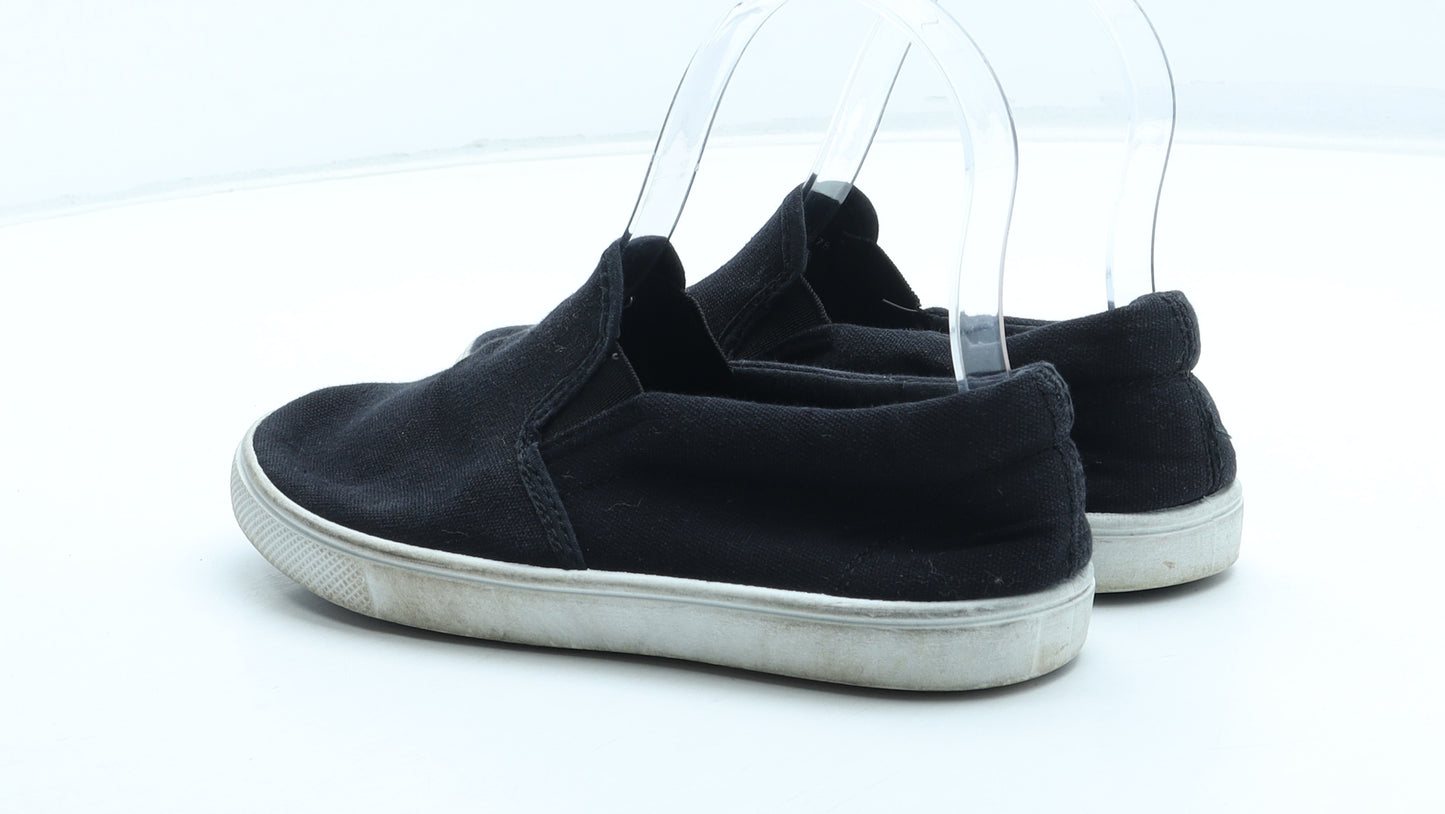 Primark Boys Black Polyester Slip On Casual UK 1