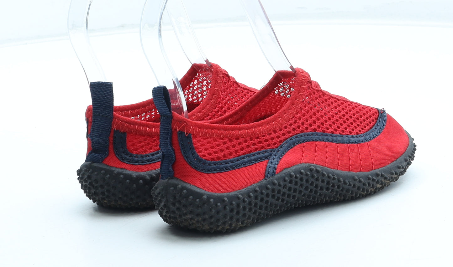 Mountain Warehouse Boys Red Polyester Slip On Casual UK 11 - Aqua Shoes