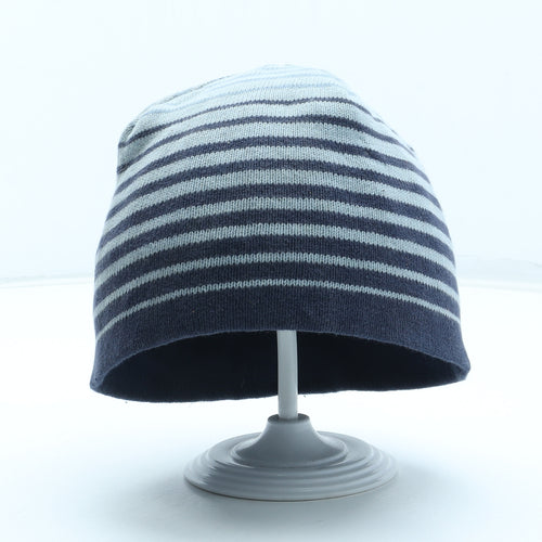 NEXT Boys Blue Striped Acrylic Beanie Size S - Size 7-10 Years