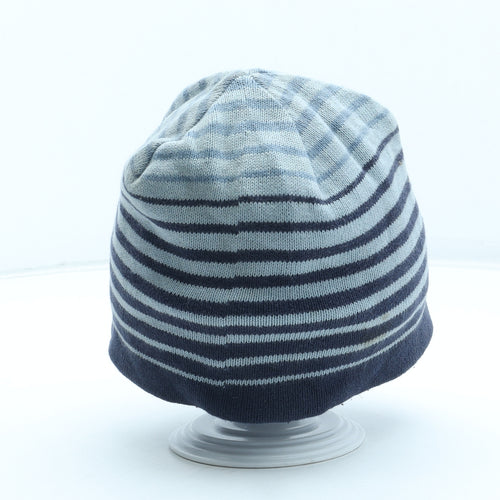 NEXT Boys Blue Striped Acrylic Beanie Size S - Size 7-10 Years