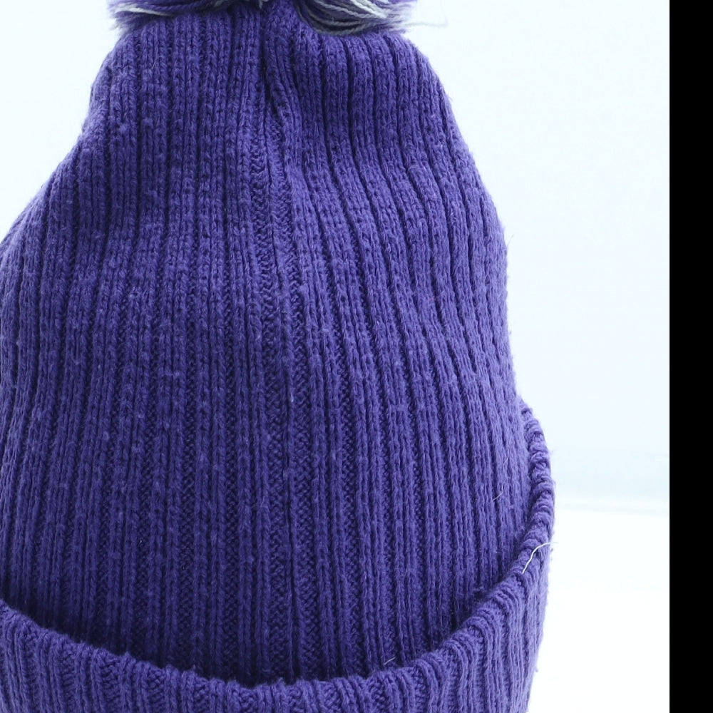 Thinsulate Womens Purple Acrylic Bobble Hat One Size