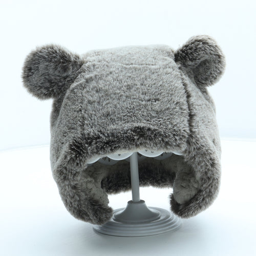 TU Girls Brown Polyester Winter Hat Size S - Size 1-2 Years