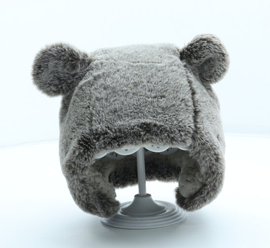 TU Girls Brown Polyester Winter Hat Size S - Size 1-2 Years