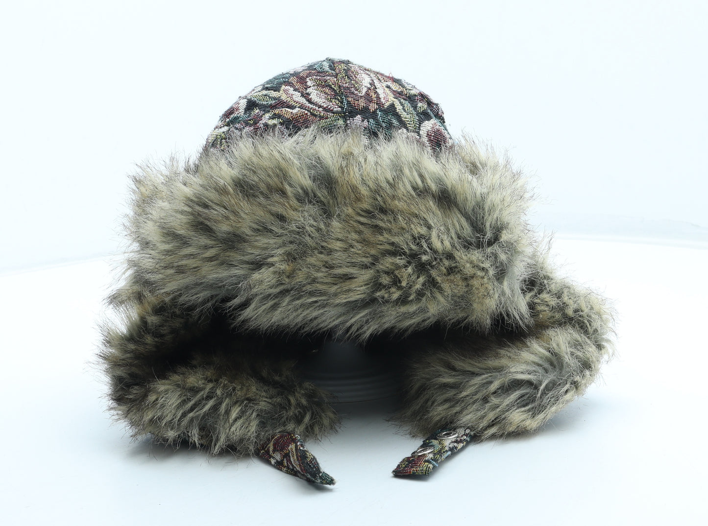 Preworn Womens Multicoloured Floral Polyester Trapper Hat One Size