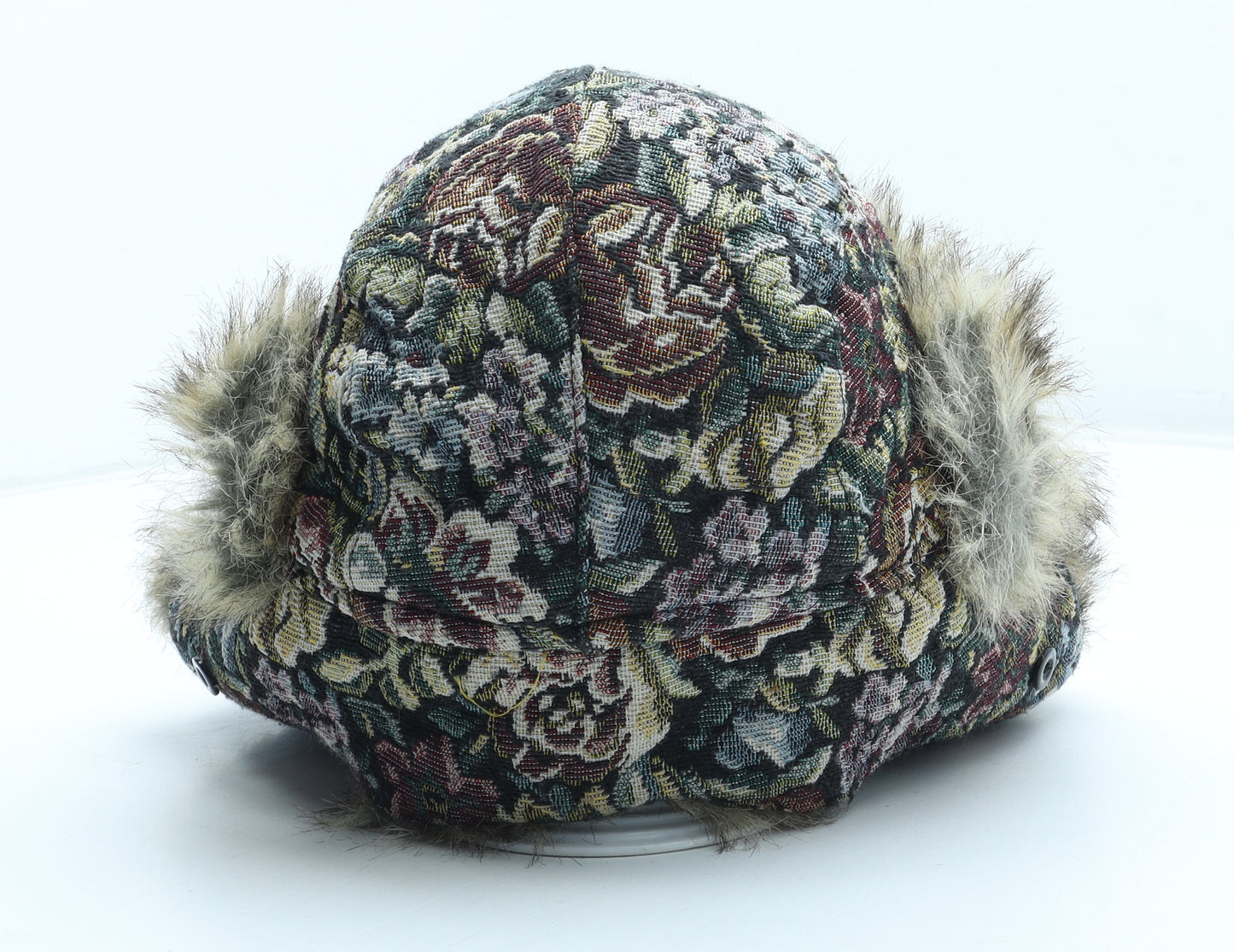 Preworn Womens Multicoloured Floral Polyester Trapper Hat One Size