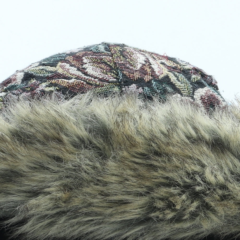 Preworn Womens Multicoloured Floral Polyester Trapper Hat One Size
