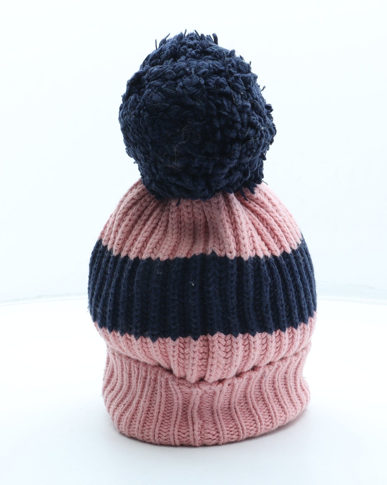 Jack Wills Womens Pink Colourblock Cotton Bobble Hat One Size