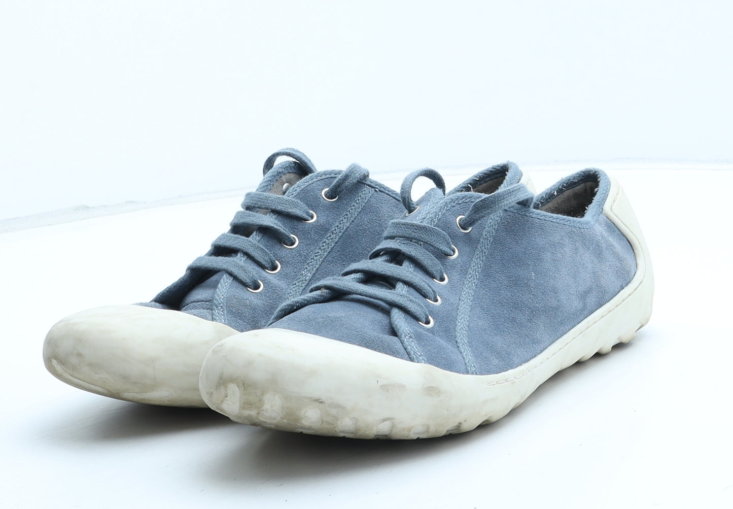 Clarks Womens Blue Suede Trainer Casual UK