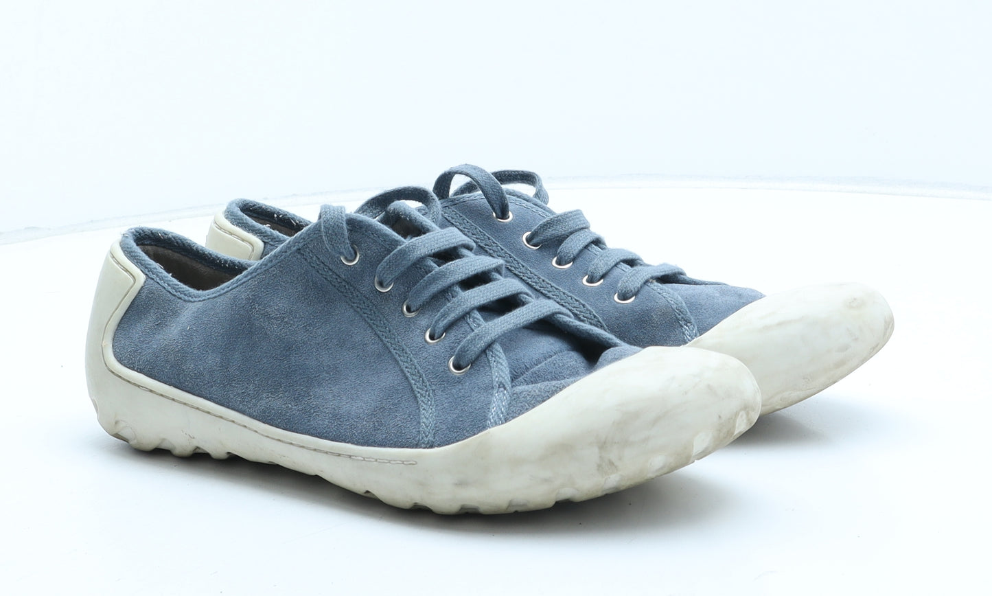 Clarks Womens Blue Suede Trainer Casual UK