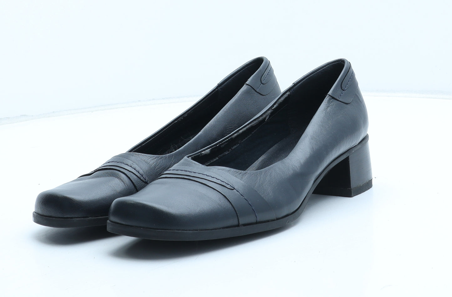 Clarks Womens Black Synthetic Court Heel UK