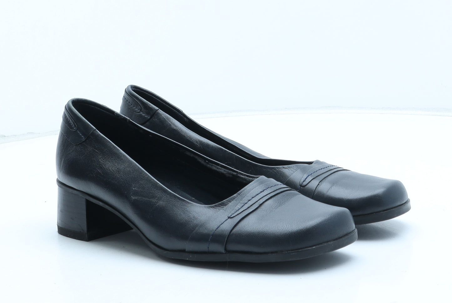 Clarks Womens Black Synthetic Court Heel UK