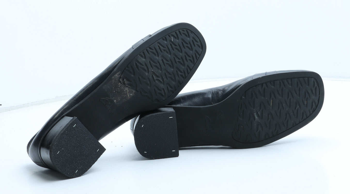Clarks Womens Black Synthetic Court Heel UK