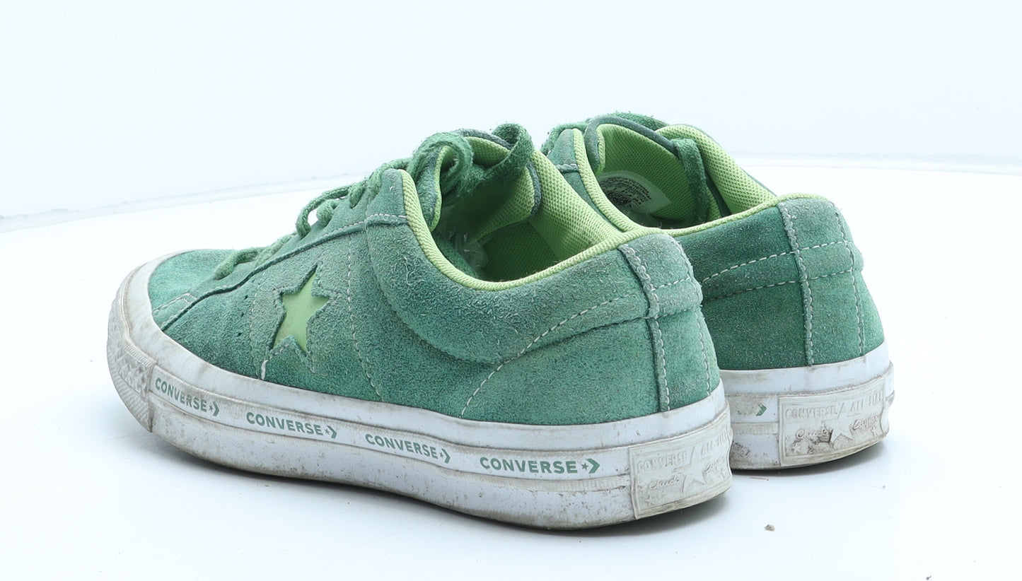 Converse Mens Green Suede Trainer UK 8