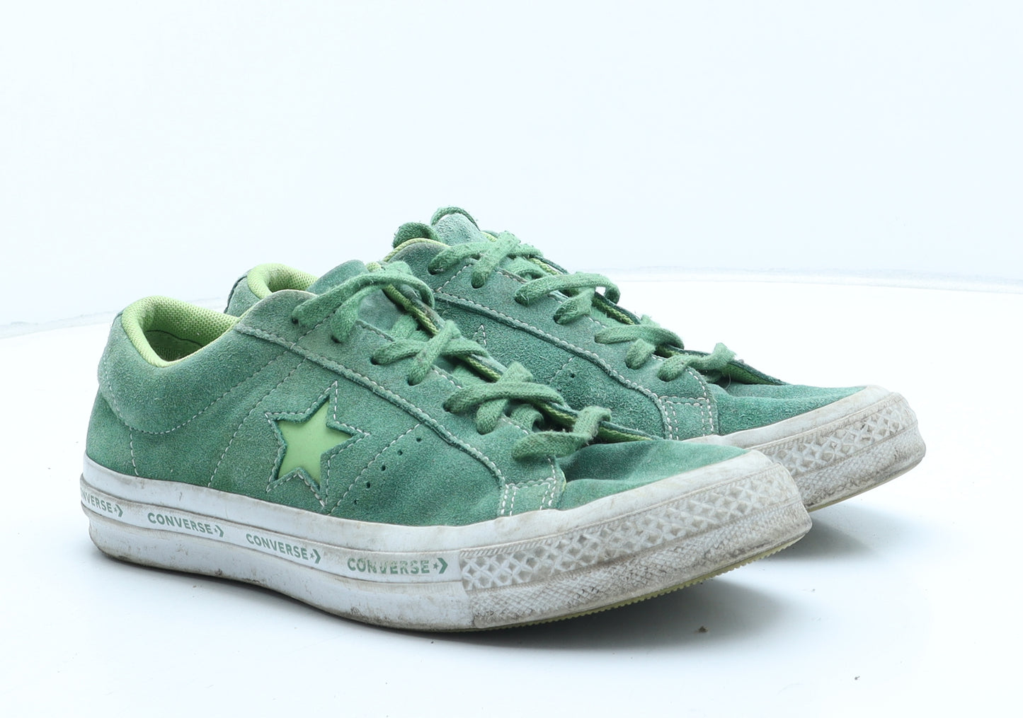 Converse Mens Green Suede Trainer UK 8