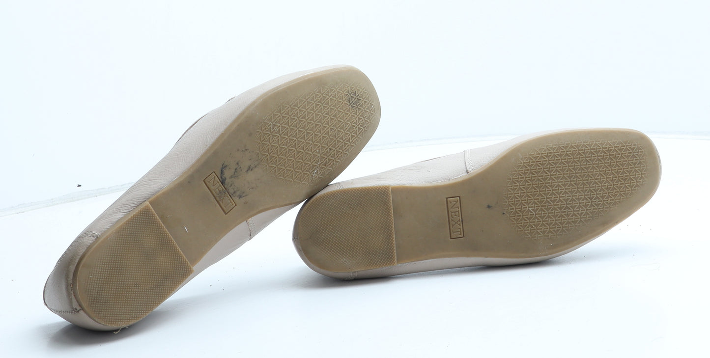 NEXT Womens Pink Leather Loafer Casual UK