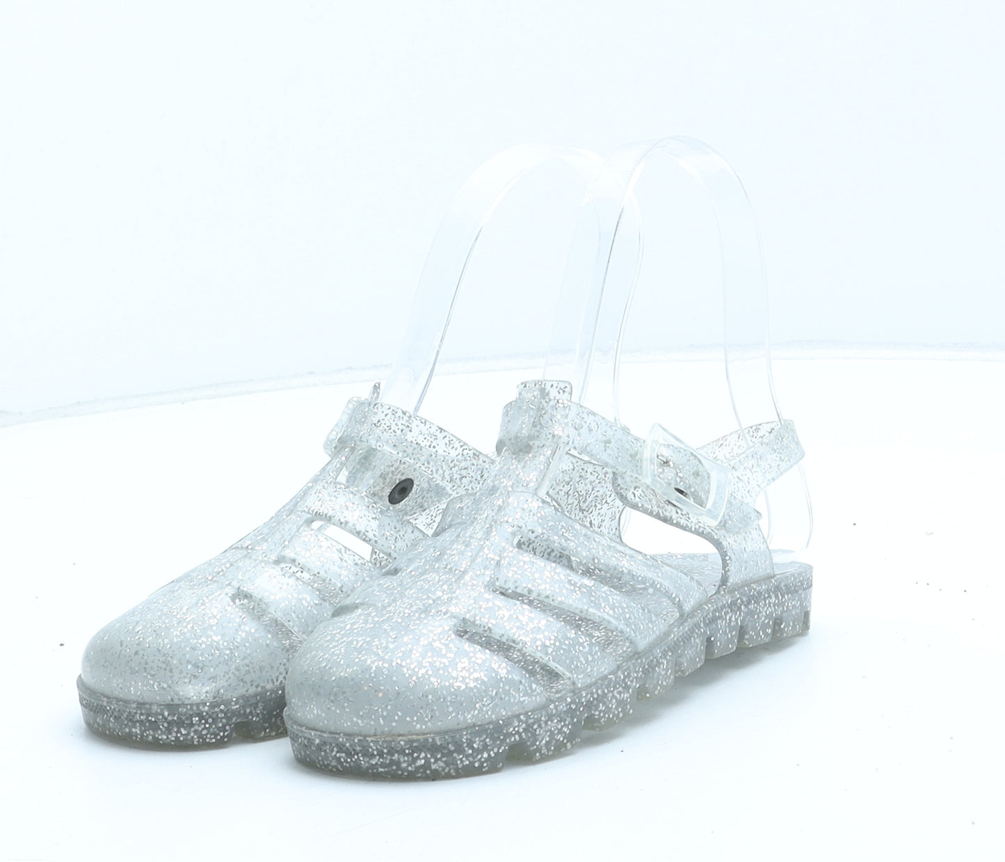 NEXT Girls Silver Synthetic Fisherman Sandal UK 11