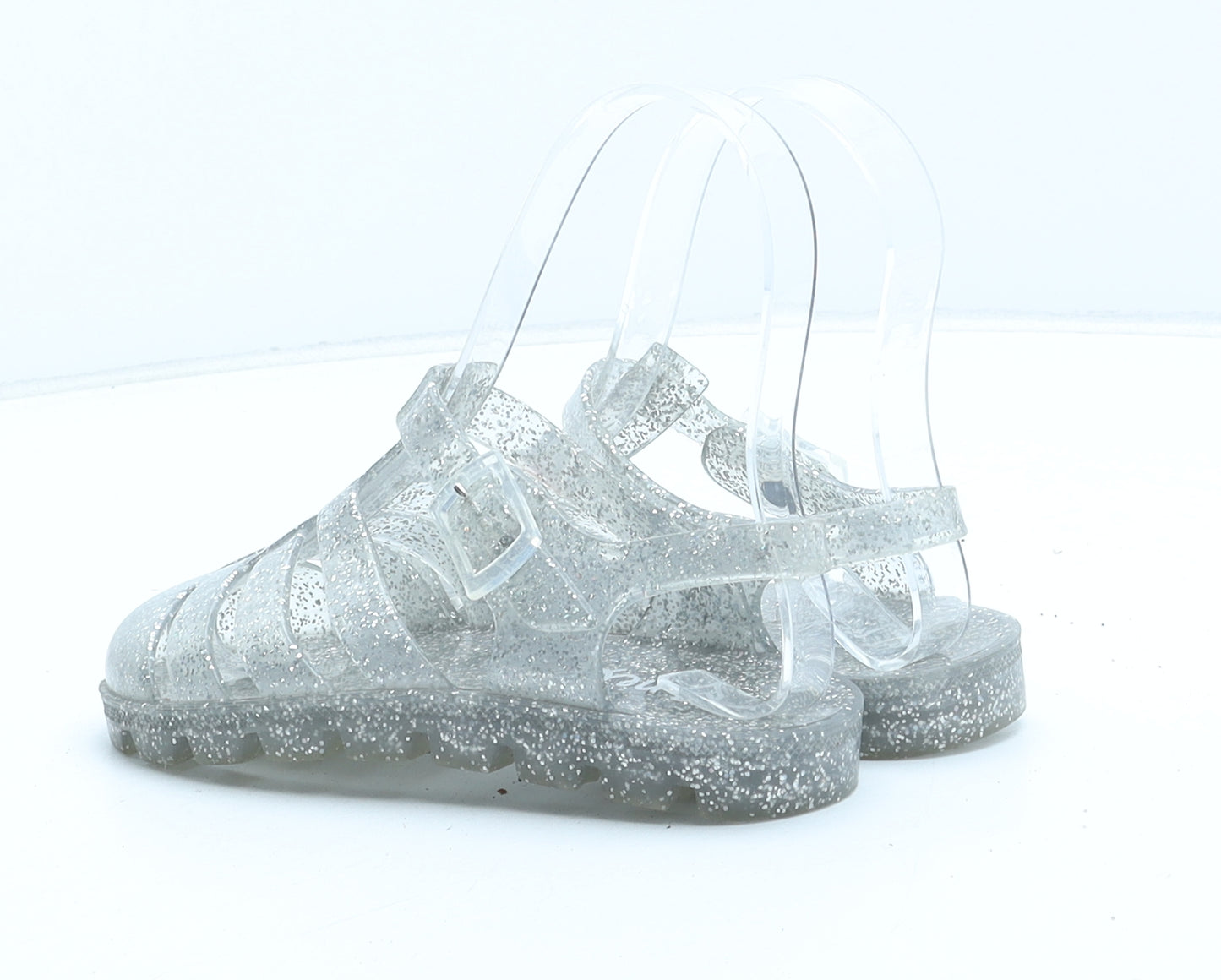 NEXT Girls Silver Synthetic Fisherman Sandal UK 11