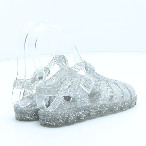 NEXT Girls Silver Synthetic Fisherman Sandal UK 11