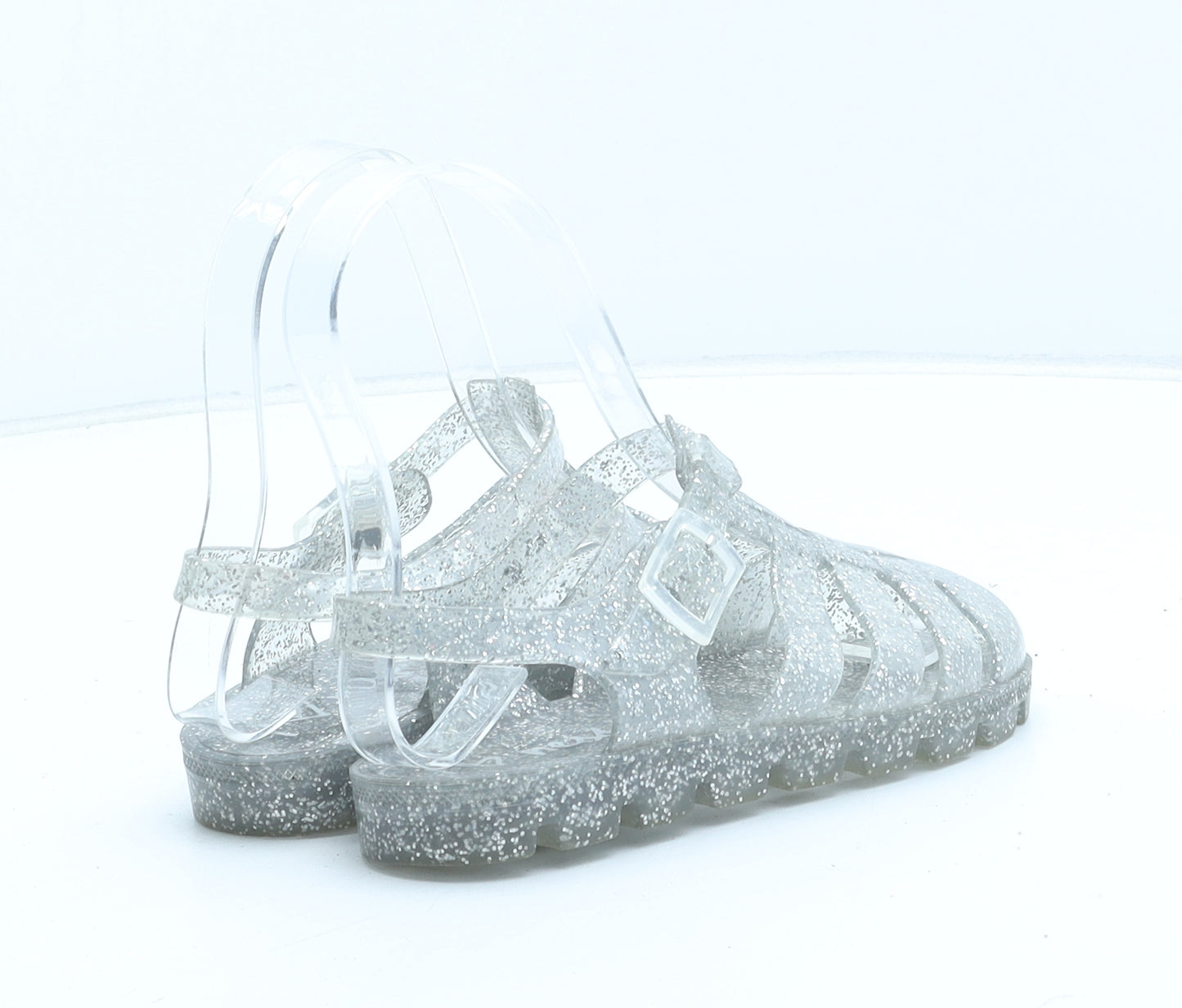 NEXT Girls Silver Synthetic Fisherman Sandal UK 11