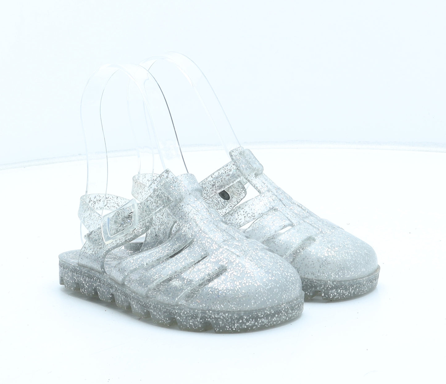 NEXT Girls Silver Synthetic Fisherman Sandal UK 11