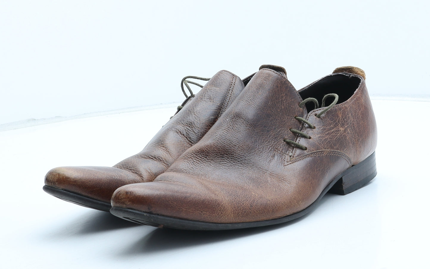 Linea Mens Brown Leather Monk Dress UK 7